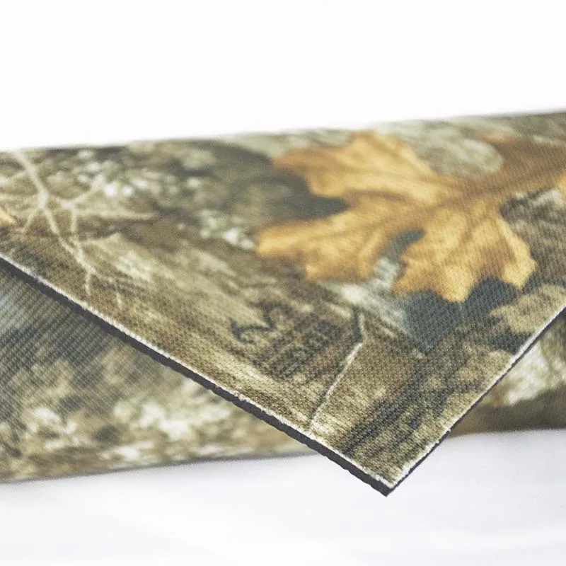 Hot Sale Factory Direct Price Wear-Resistant Material Big Tree Pattern Camo Neoprene Fabric Square Waterproof Pad
