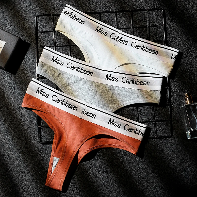 Женские хлопковые трусики-стринги