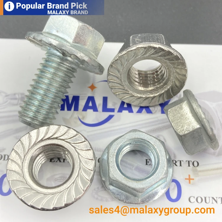Malaxy Din6331 Carbon Steel Black Oxide High Strength Gr8 Grade 8 10 Hexagonal Hex Thick Flange Nuts With A Height Of 1.5d