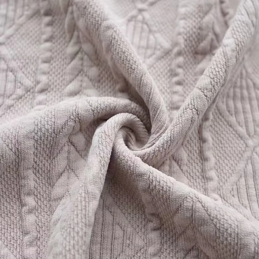 Barley three-dimensional twist texture knitted fabric thick sweater twist fashion sweater designer fabric