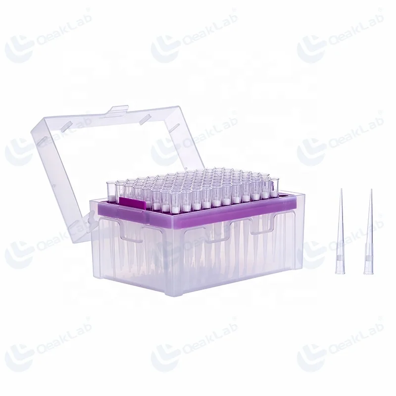 hot sale Transparent 300ul Pipet Tip Box Packing polypropylene PP Material