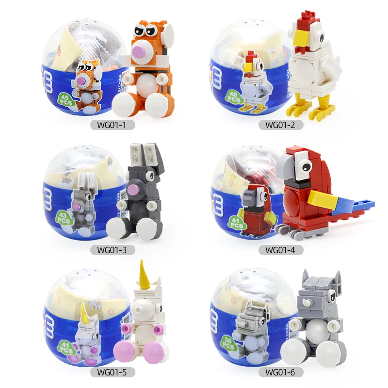 Wange CAPSULE MINI ANIMAL BUILDING BLOCK small set toy boys building block set