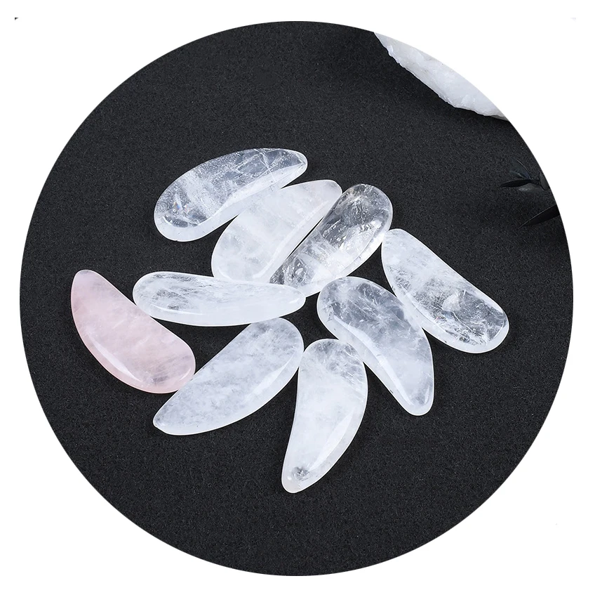 Crystal Eye Cream Massage Mini Spoon Rose Quartz Face Cream Stick - Dark Circle Remover Puffy Eyes Dry Eyes Relief