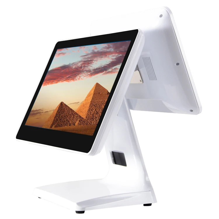 15 inch POS Terminal for Restaurant Ordering Windows/Android touch screen POS All In One With Dual Display