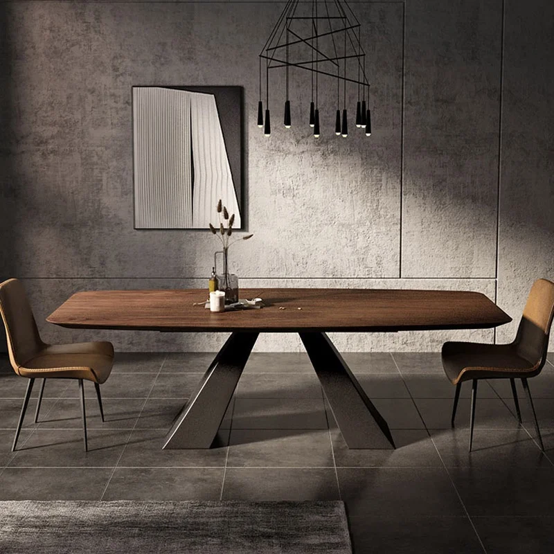 Fashion Dining Room Furniture Designs Wooden Table Top Luxury 8 seater  Dining Table