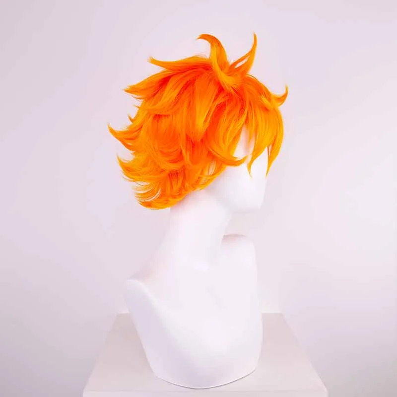 Haikyuu Hinata Shoyo Short Orange Cosplay Wigs  Synthetic Anime Heat Resistant Hair
