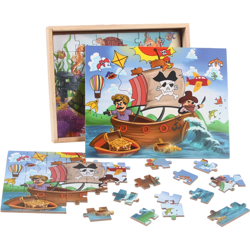 4 в 1 деревянная головоломка для малышей познание динозавра животные дорожные пазлы Деревянные Игрушки маленьких детей