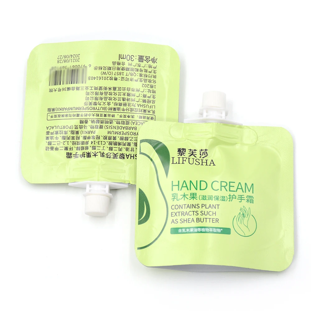 Heat Sealing Matte Refillable Suction Nozzle Pouch Mini BOPP PE Laminated Plastic Spouted Stand Up Pouch for Hand Cream