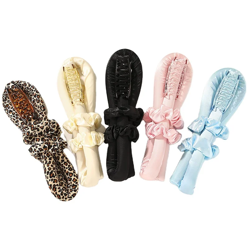 OEM Colorful Multi Sizes Hair Roller Curler Durable Plastic Heatless Silk Hair Wrap Curling Heatless Hair Curler Headband