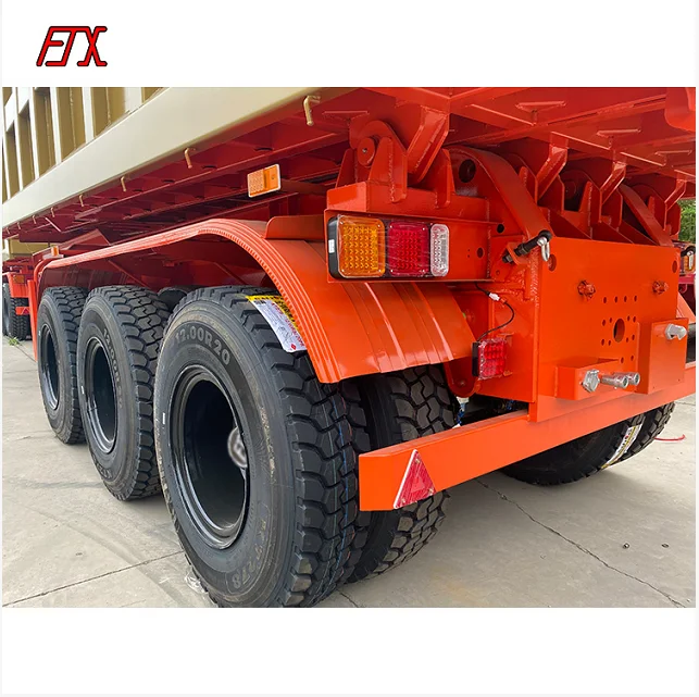 40t, 60t, 80t dump semi-trailer truck, 3-axle 4-axle 6-axle, U-shaped dump semi-trailer tractor, hydraulic mining truck