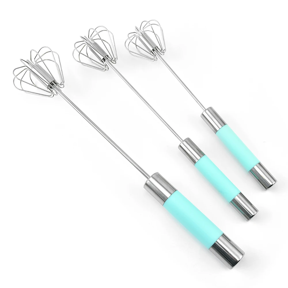 Kitchen semi-automatic mixer egg beater stainless steel egg whisk Manual Hand Mixer Self