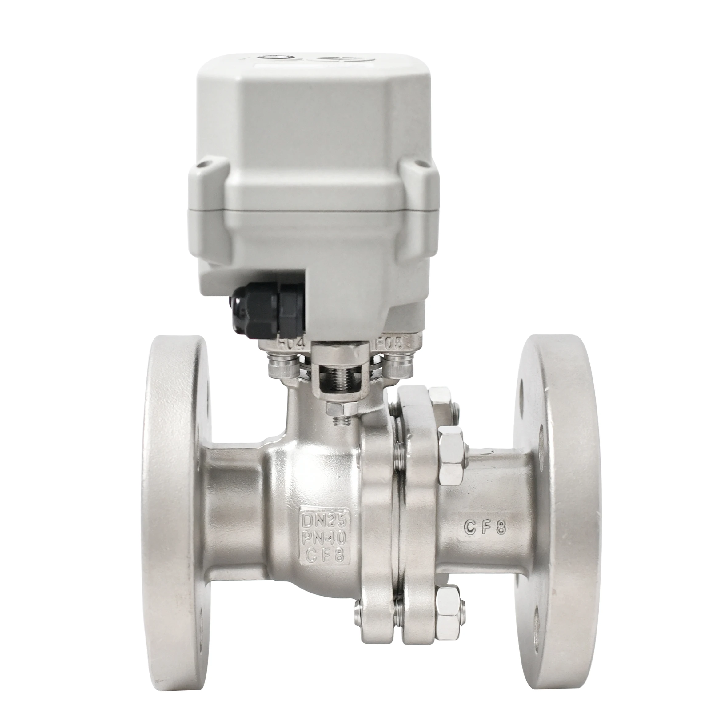 SS304 Flange valve AC24V,DC12-24V normally closed normally open motorized ball valve