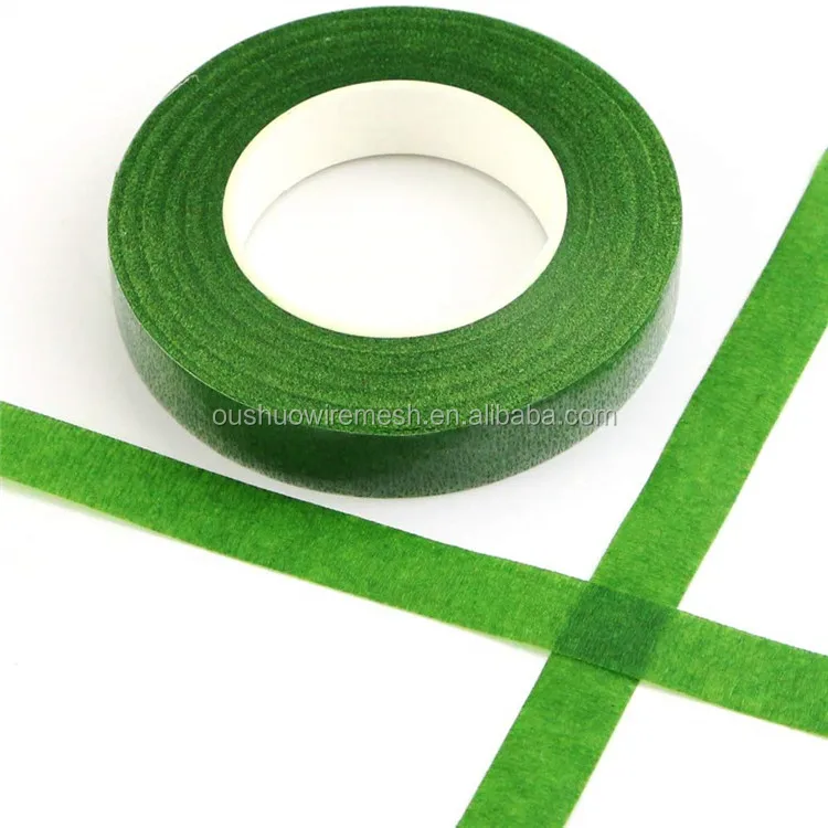 Green floral stem tape paper floral tape for flower stem wrapped
