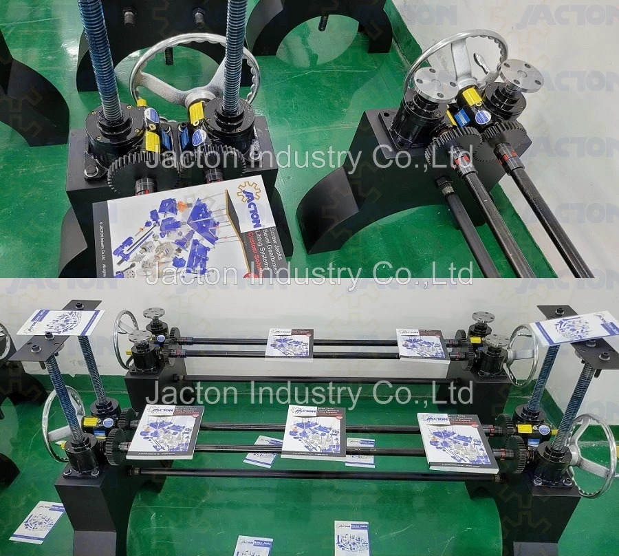 Jacton Crank Sit Stand Desk Beam Conference Table Hand crafted Vintage industrial metal legs with Screw Jack