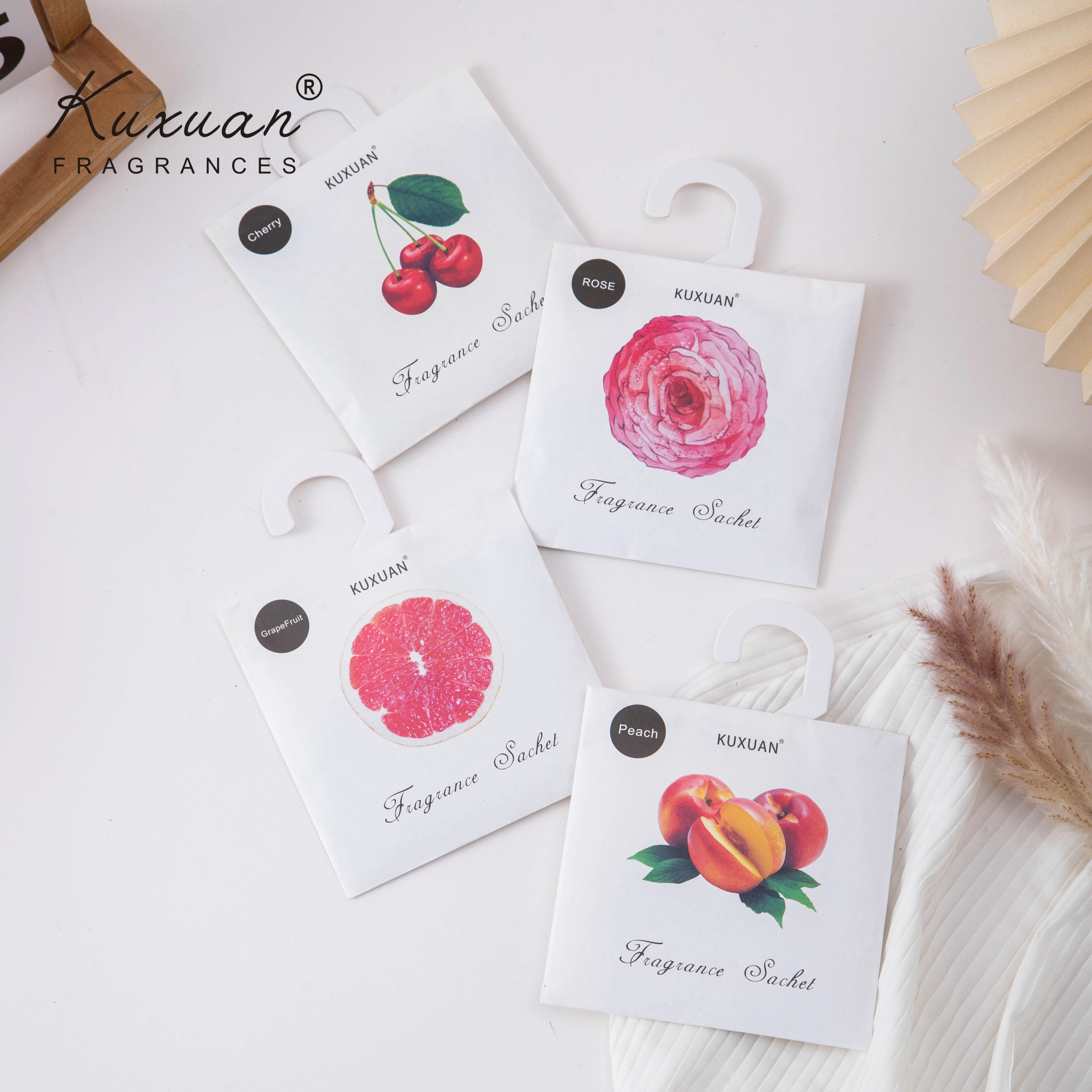20g Scented Sachets for Drawer and Closet, Long-Lasting Sachets Bags Air Freshener Fresh Scents Kuxuan