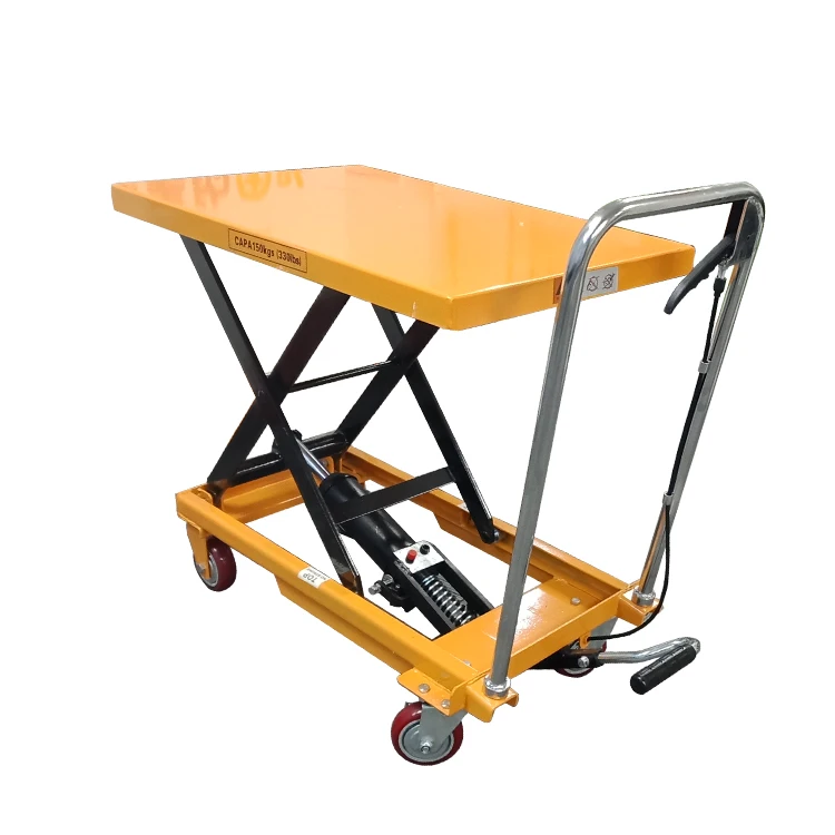 wholesale hand lift tables machine truck 0.3t 0.5t 0.8t 1t manual hydraulic lift 1m 1.5m work platform