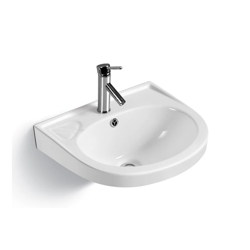 Chaozhou Factory cheap basin ceramic sink basin faucet bathroom wall hung basin twyford small sink
