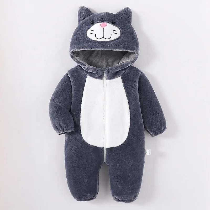 TONWHAR wholesale customized kids halloween costume children flannel jumpsuit baby overalls