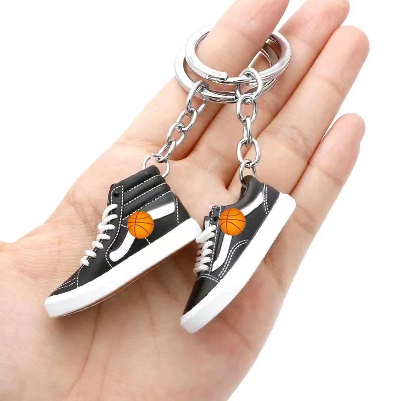 Vans 3D Sneaker Keychain Cute Basketball 3D Mini Sneakers Vans Air Shoe Keychain with Box