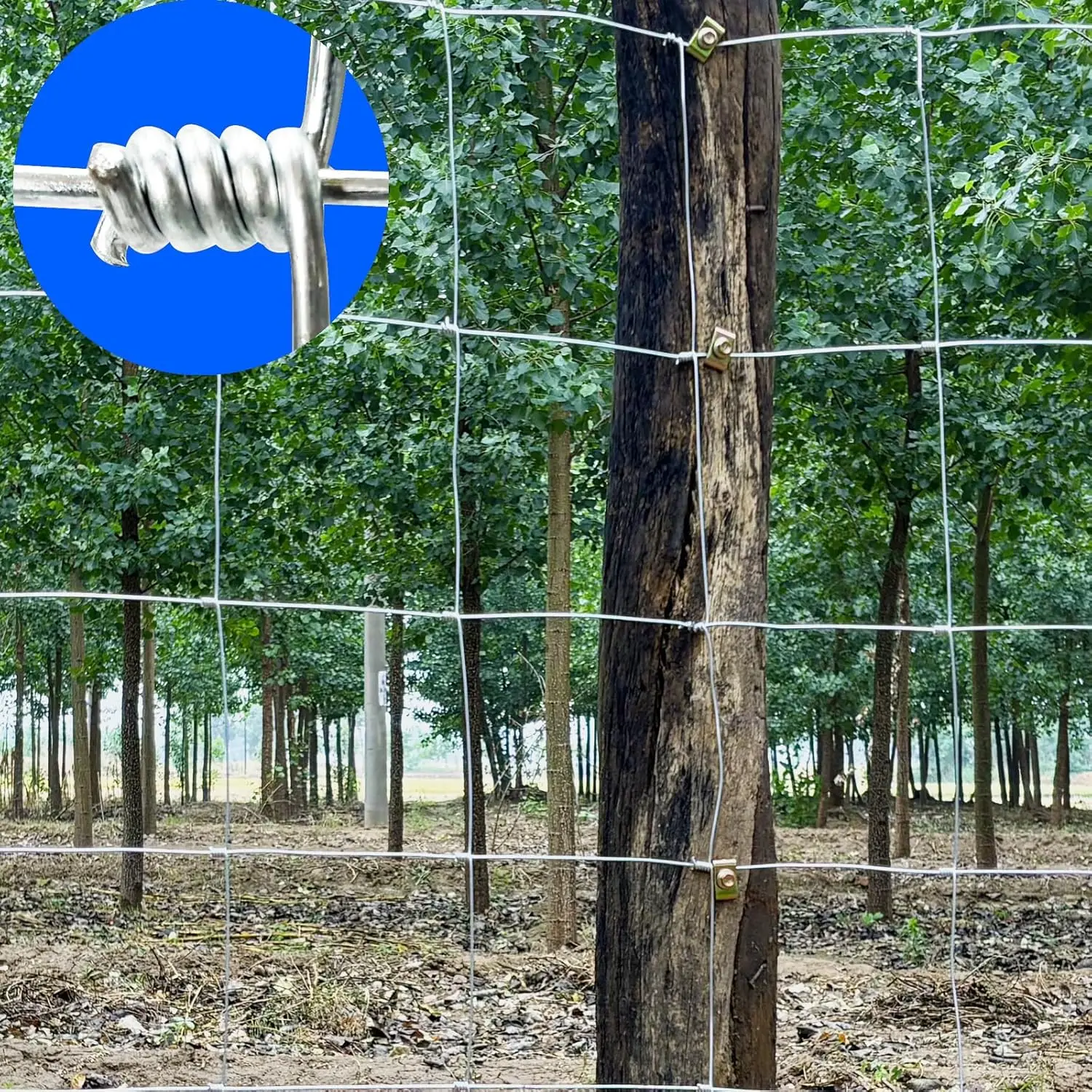 Gauge Galvanized Wire Fence for Cattle Deer Hog Goat Horse Farm 1/4 Mile