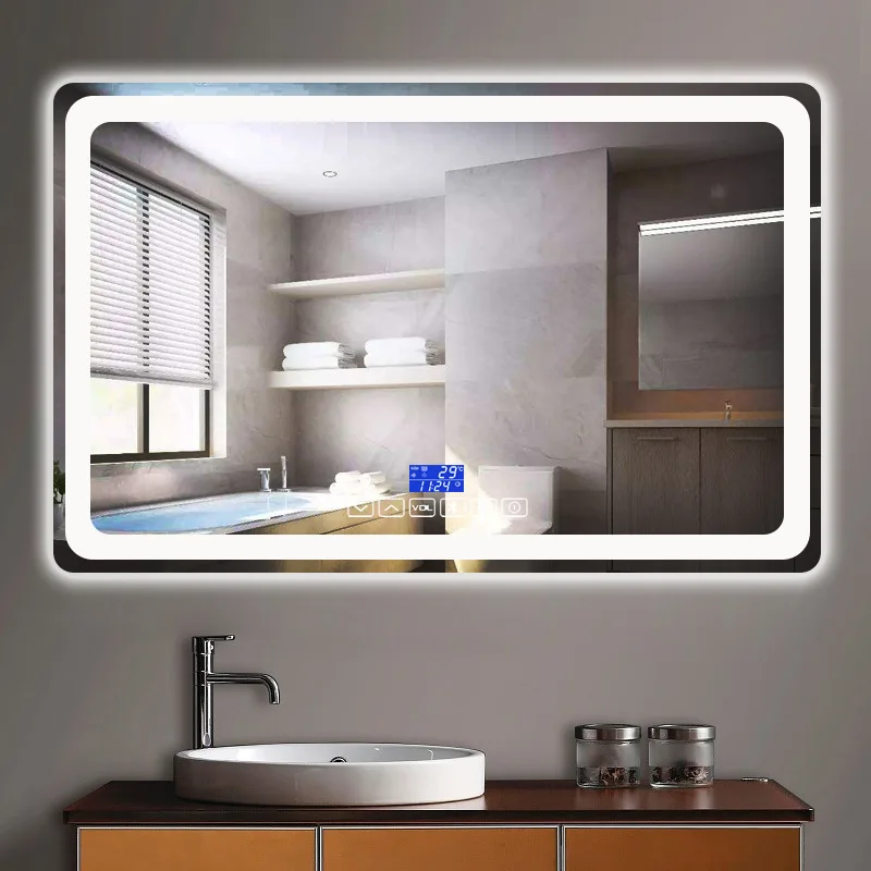 Modern wall smart led infinity light bathroom mirror