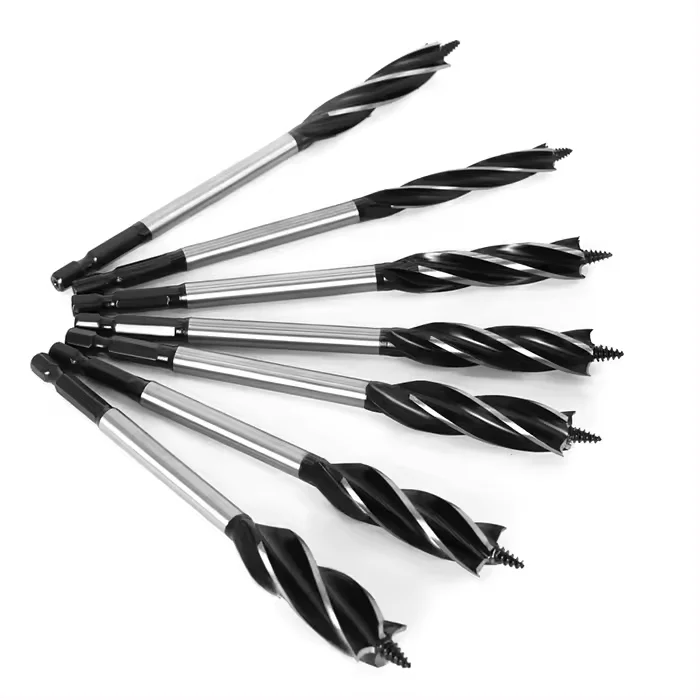 High Quality Hex Shank Four-Slot Wood Auger Drill Bits Combination of Spade Center Drill Bit for Woodworking Direct from Factory