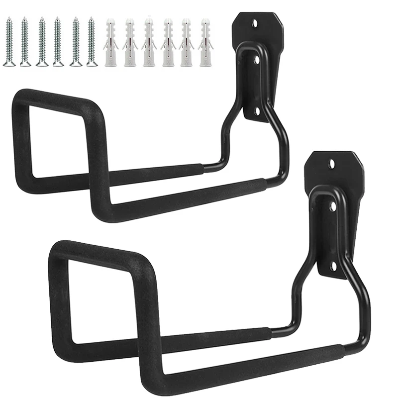 Anti-slip Rubber Coated Heavy Duty household garden hose holder metal Garage Storage hook hanger Wall mounted-metal hose storage