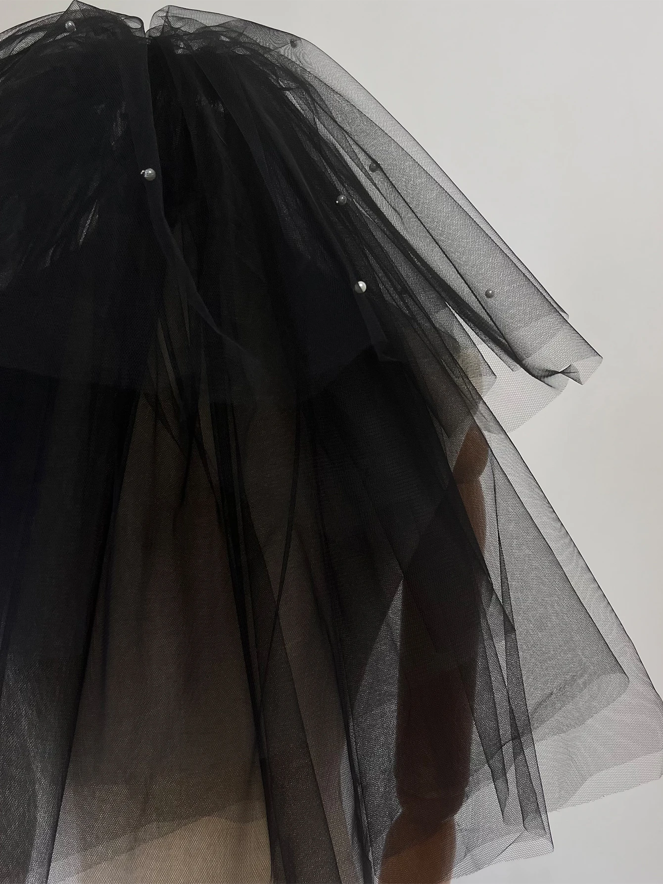 2023 hot White black simple two layer wedding veil accessories party hair band for bride