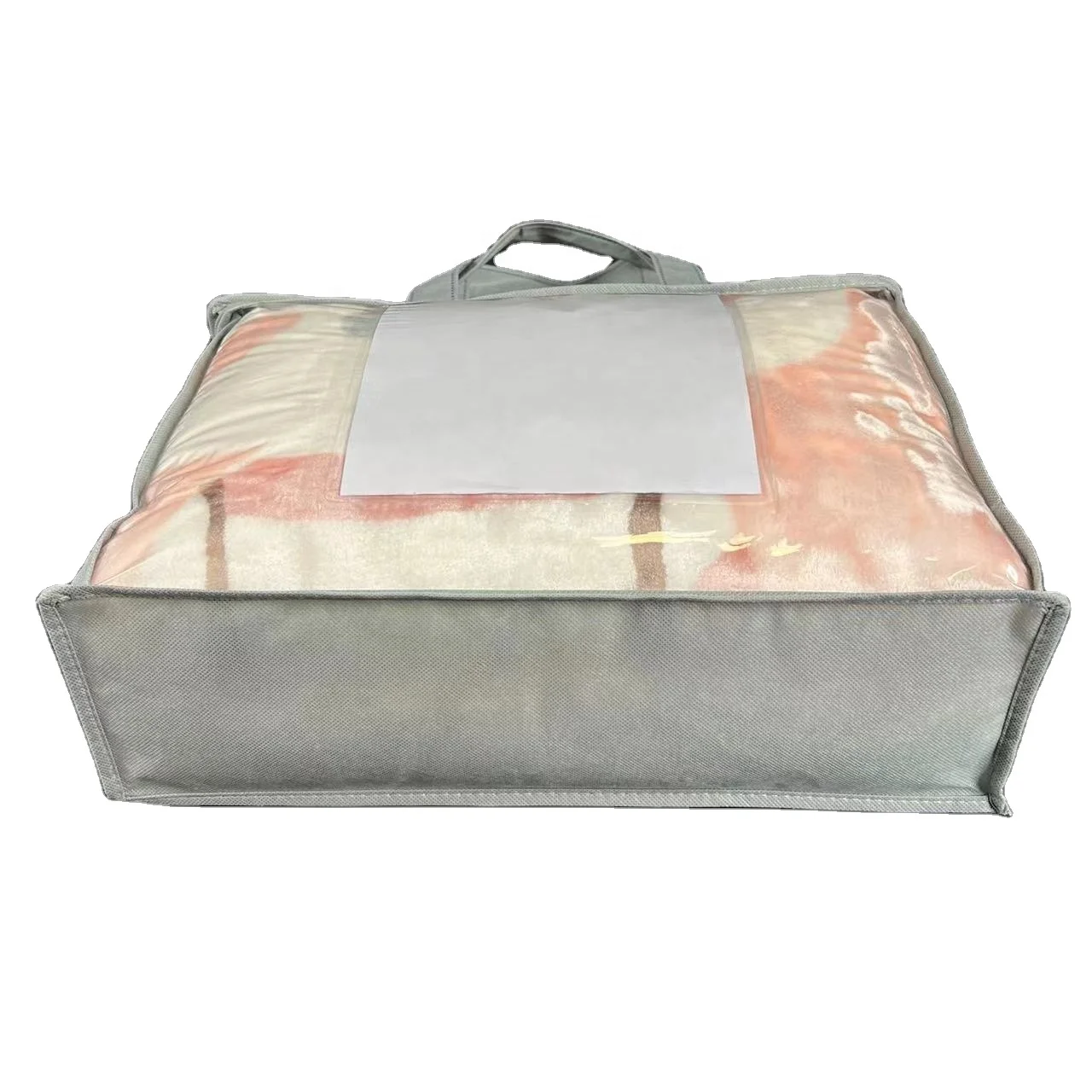 Non Woven and Pvc Bag with Zipper for Bedsheets for Sale
