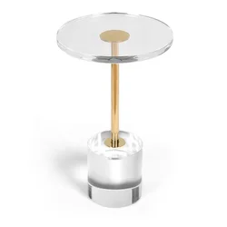 Acrylic Edge Table, Circular Coffee Table, Easy To Disassemble, Transparent Edge Table, Small Table