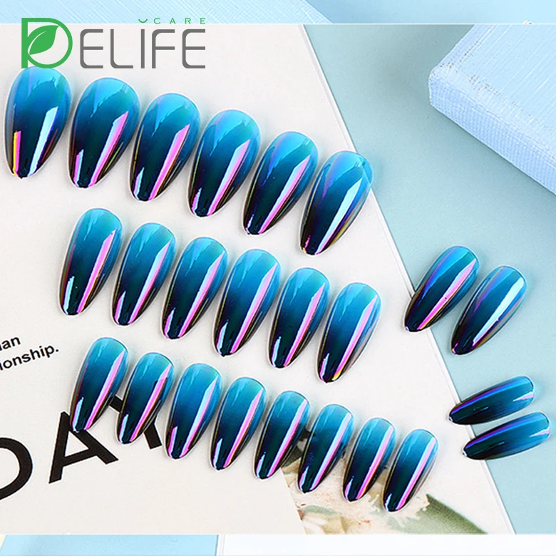 Wearable Pointed Nail Patch Finished Product Removable Nail Art French False Nails
