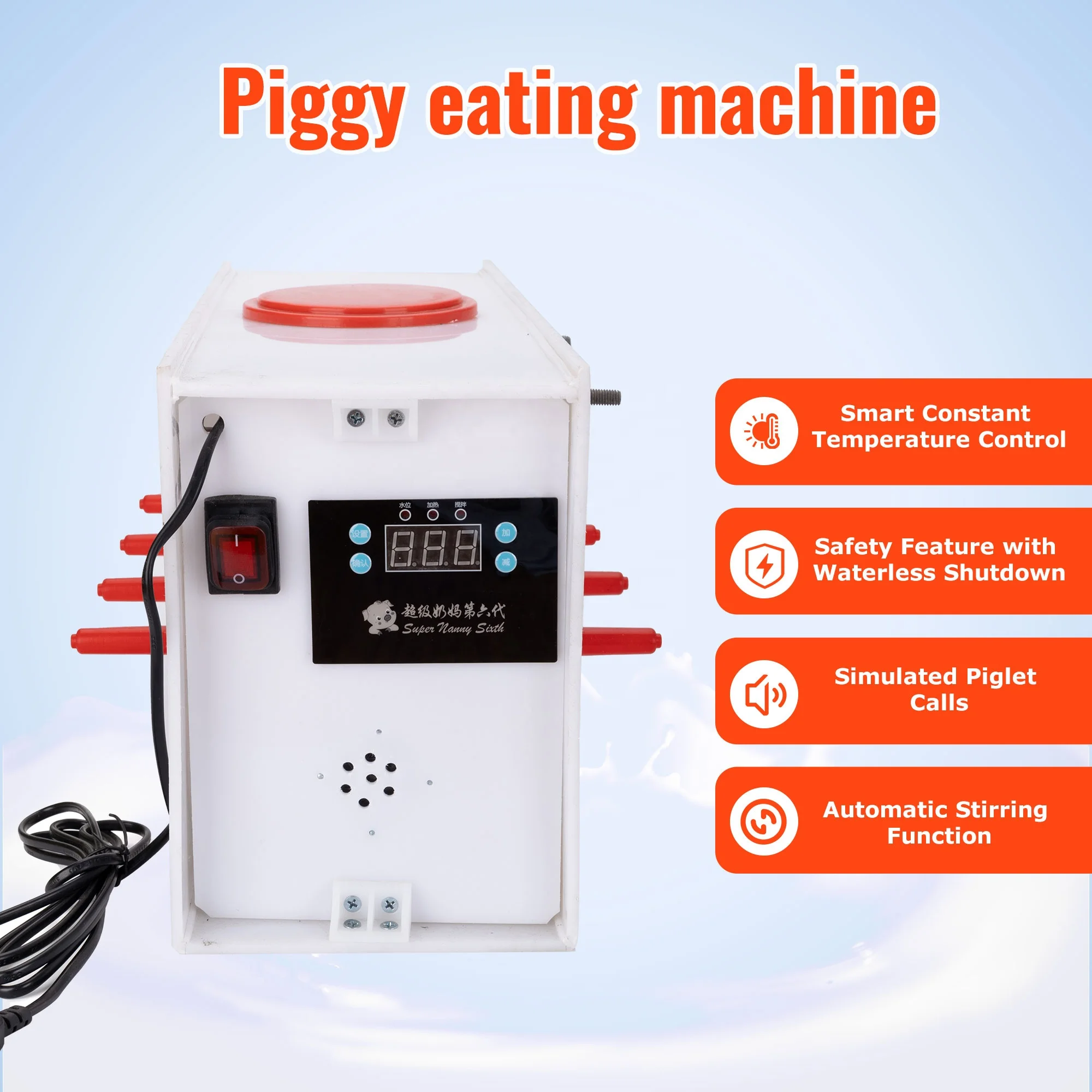 High Quality 8 Simulation Nipples Pig Nursing Machine Piglet Feeder Milk Piglet Milk Feeders for Multiple Piglets Nipple