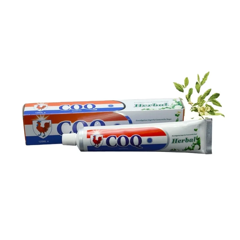 COQ Brands name of toothpaste 60g Hotel use travel use small mini toothpaste packaging kit wholesale with EXW price