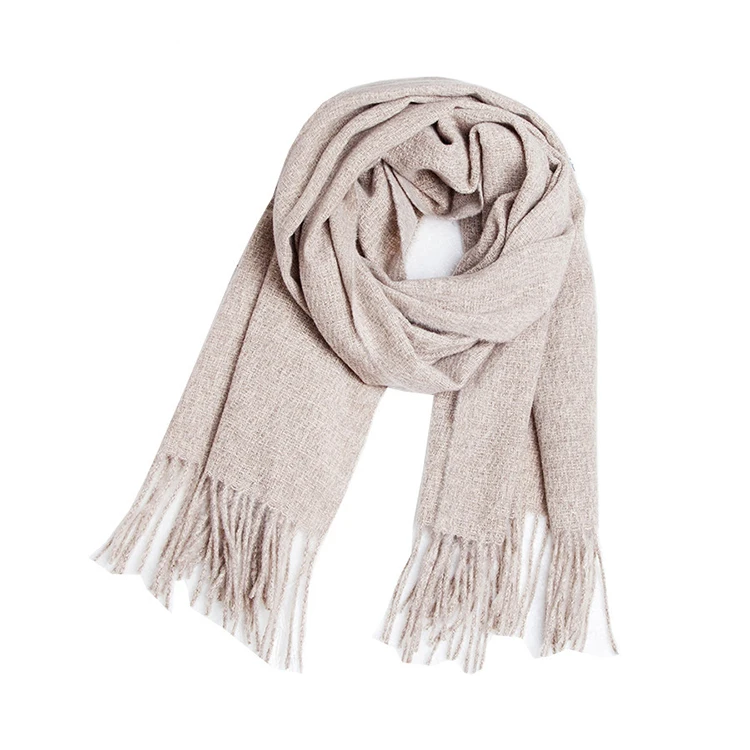  Wholesale 15 color Lady Fashion Winter Tassel Pashmina Hijabs Solid Plain Scarves Ladies Shawls Women