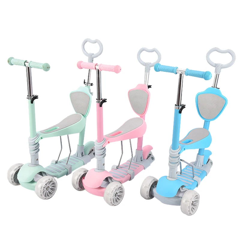 Детский скутер 3 в 1, детский скутер с сиденьем, Детский самокат с ногами, 3-колесный Детский самокат и детские скутеры