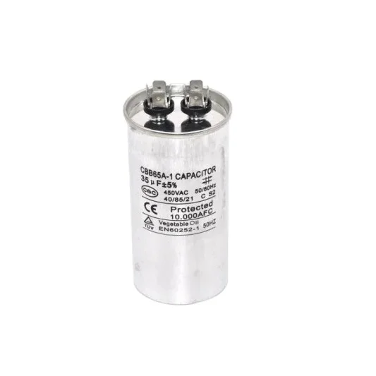 White Aluminium Air Conditioner Part Motor Run Capacitor (Cbb60)