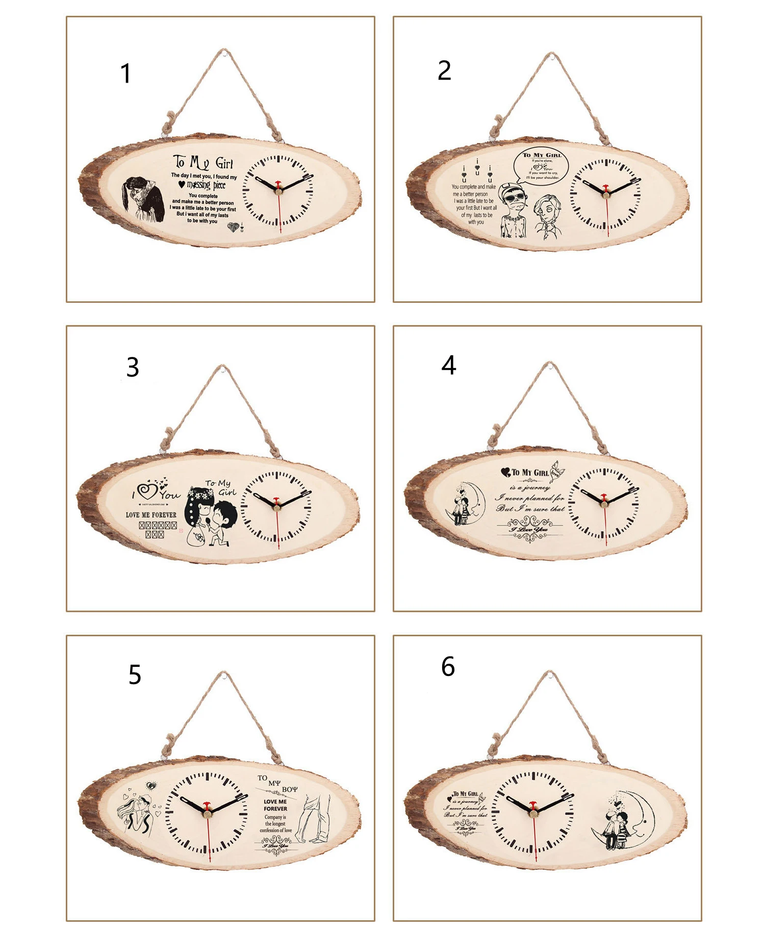 Wholesale/Customized Printing Wood Clock, Home/Office Ornamental Clock,Wooden Decorated Clock