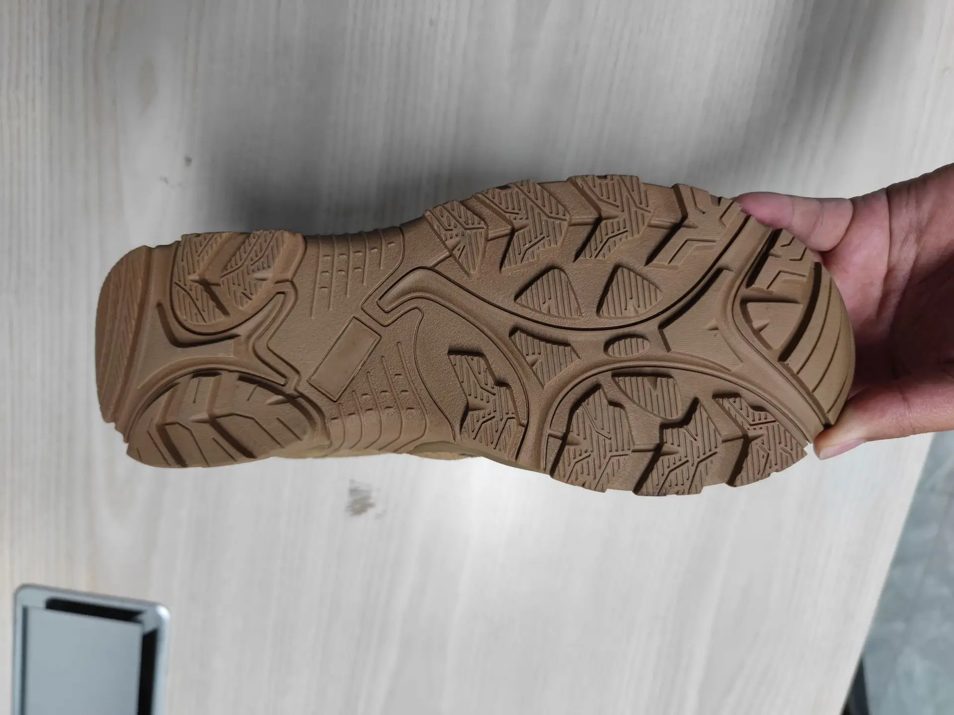 Non-slip Microfiber Sand Tactics Boots Hiking Mid Height Men Boots Combat Training Shoes Tactical Boots Brown Khaki Tan 10 Pcs