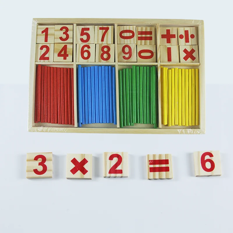 Children Counting Stick Learning Box Primary School Mathematics Teaching Aids Early Educational Math Toys for Kids Boys Girls