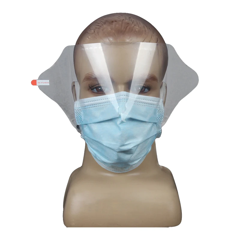 Disposable anti-fog medical mask with visor for hospital with CE certification