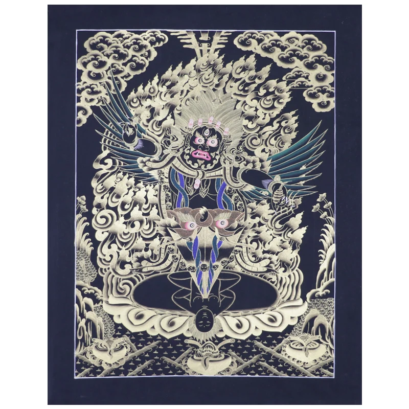 
The Tibetan Buddha pattern gold stamping Thangka 