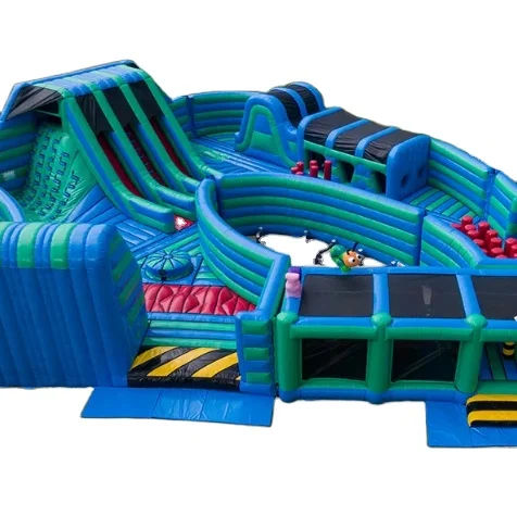 Top Selling High Quality Inflatable Themed Park Custom Size and Logo Inflatable Park With Slide Obstacle For Business Rentals