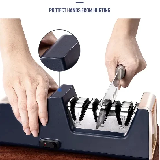 Electric Knife Sharpener Automatic Adjustable Kitchen Tool kitchen accessories for Fast Sharpening Knives Scissors and Grinders