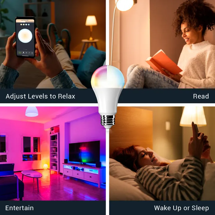 9 Вт 15 умный дом Bluetooth Wi-Fi TUYA Alexa Голосовое управление Умный домашний RGB CCT светодиодный Свет E27
