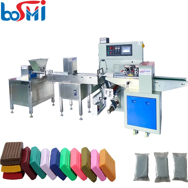Automatic air dry moulding craft clay extruder packing machine