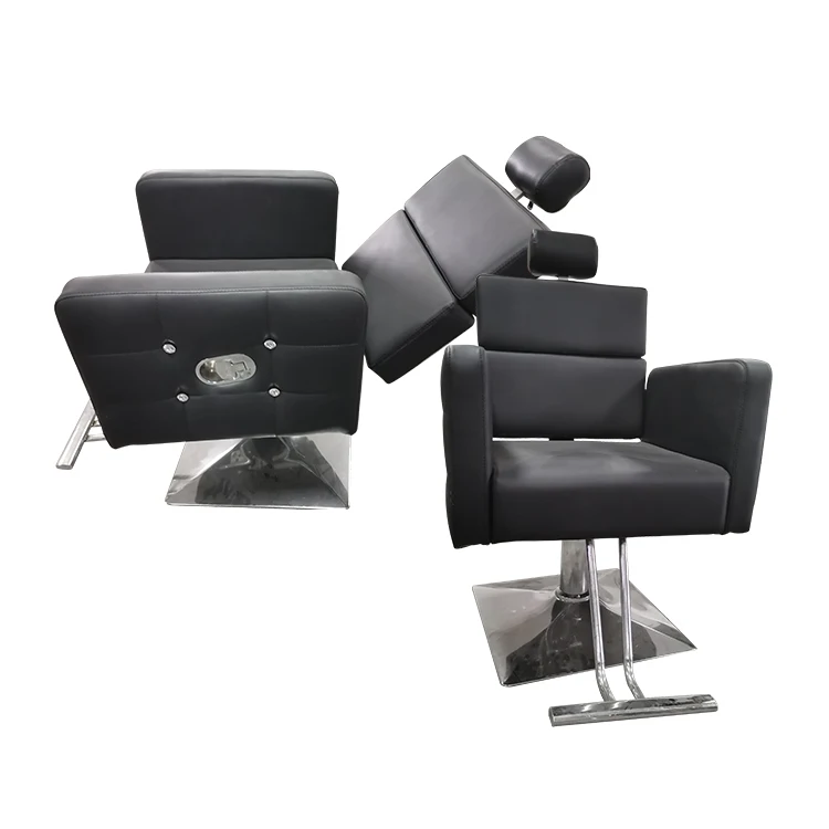 pengde chrome base swivel leather lounge beauty ladies recliner salon chair