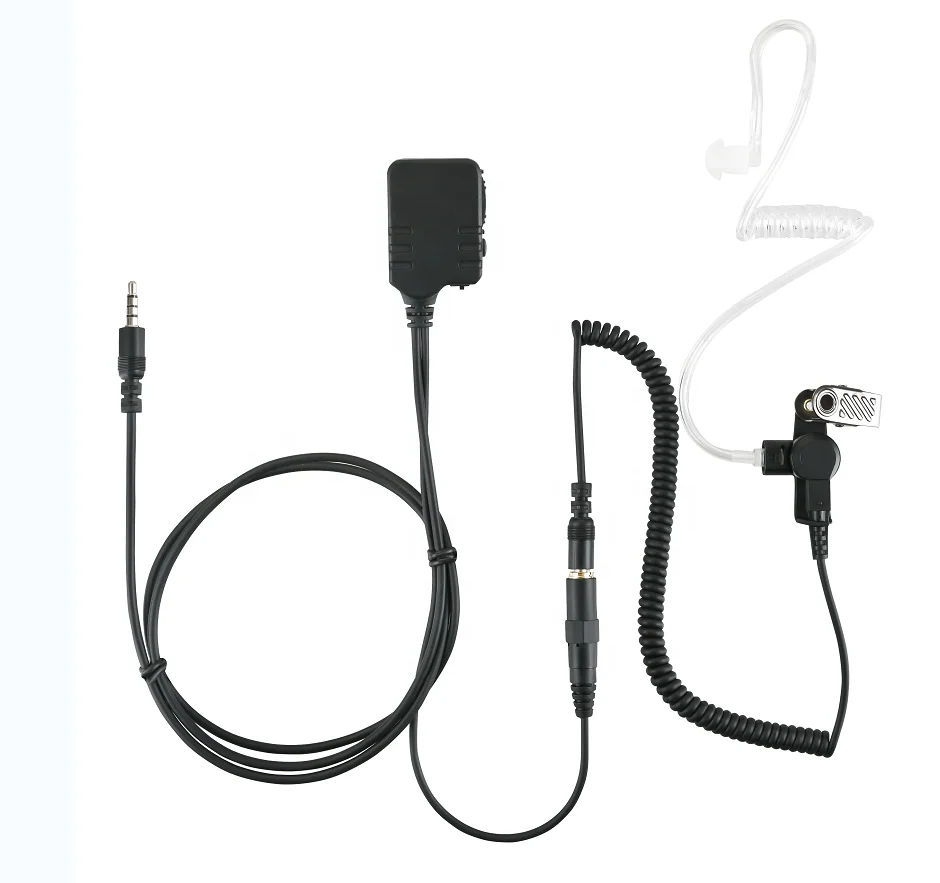 HXKK HX-Z116 wireless two way radio earpiece with PTT button POC headset/POC earpiece for zello app mobile phone