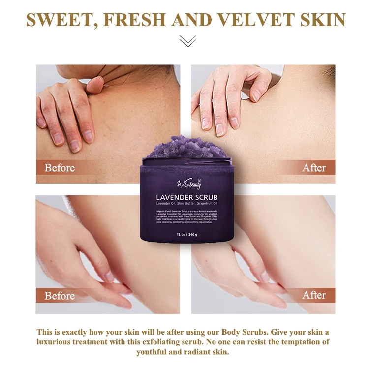 Oem Private Label bodyscrub set 100% natural organic skin exfoliating whitening sherbet dead sea salt body scrub