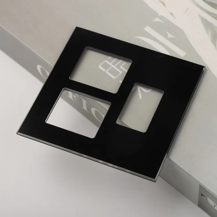 manufacturer custom smart home tempered glass frame for lighting switch