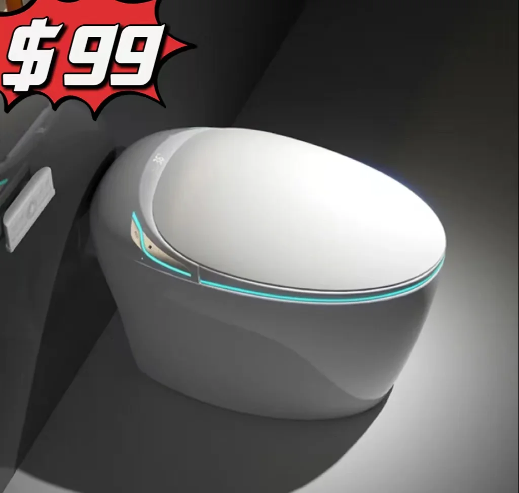 New design intelligent egg shape modern bathroom wc siphon water closet automatic toilet smart bidet